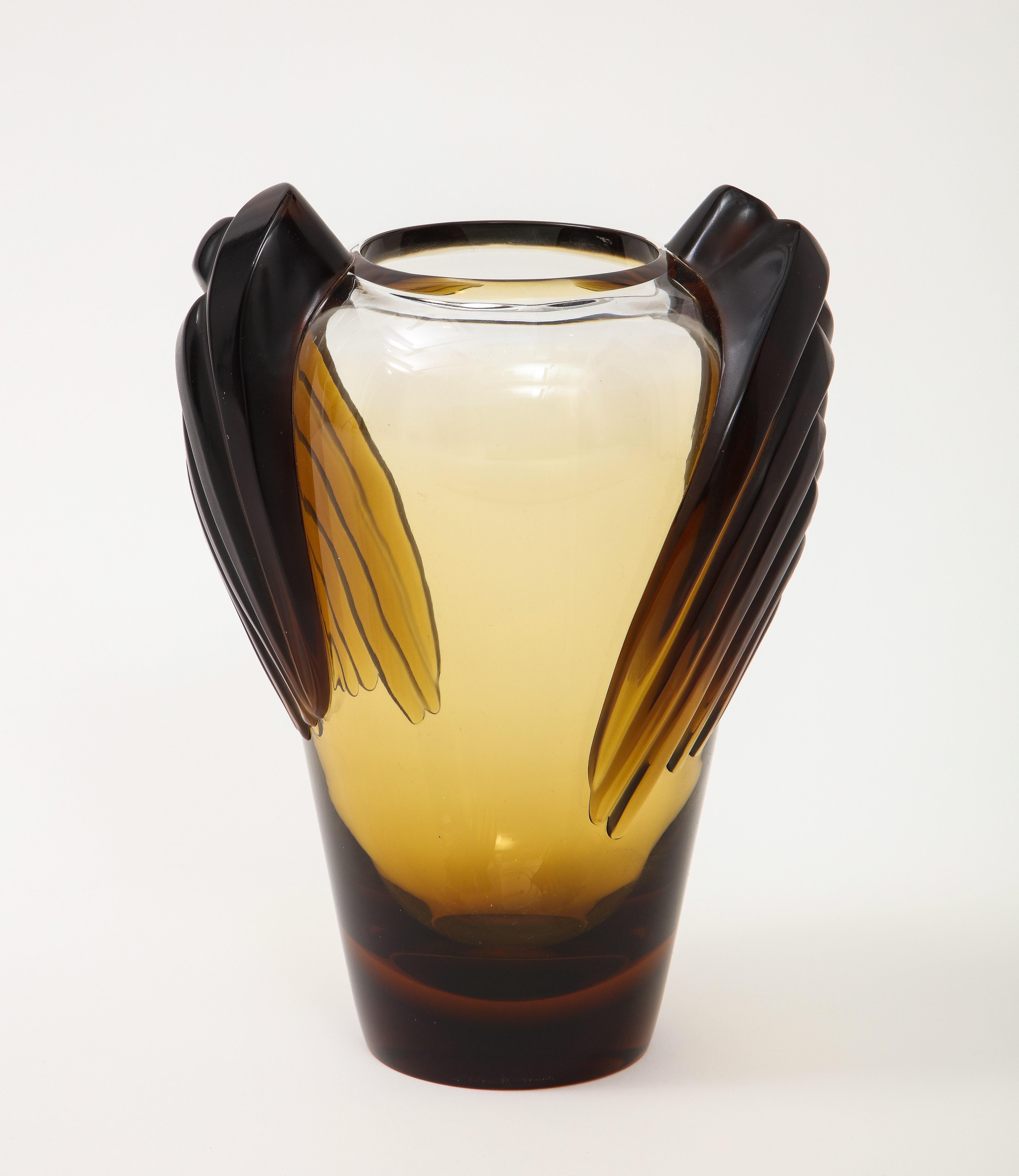 Vase « Marrakech » en verre fumé de style Art Déco par Lalique en vente 3