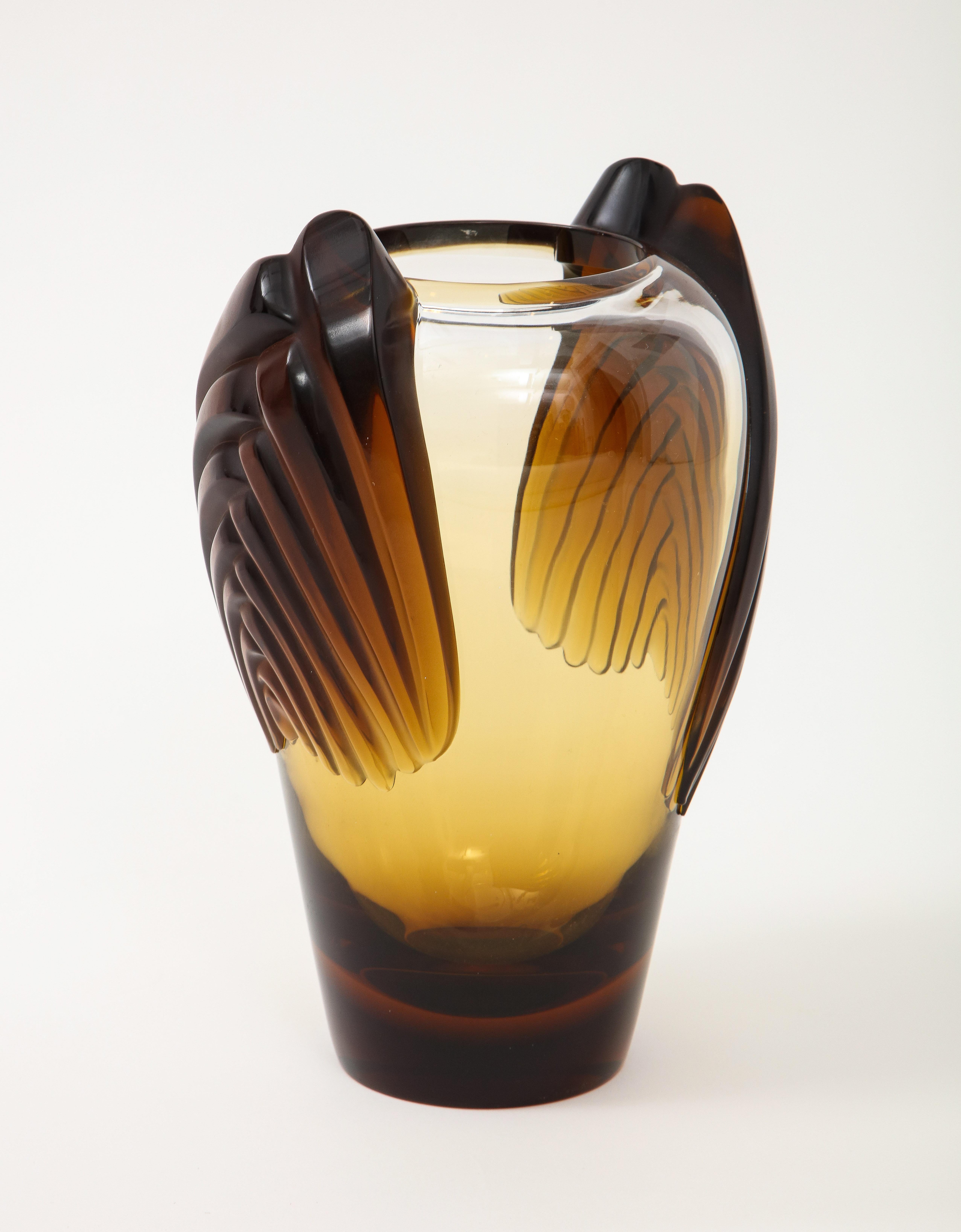 Vase « Marrakech » en verre fumé de style Art Déco par Lalique en vente 4