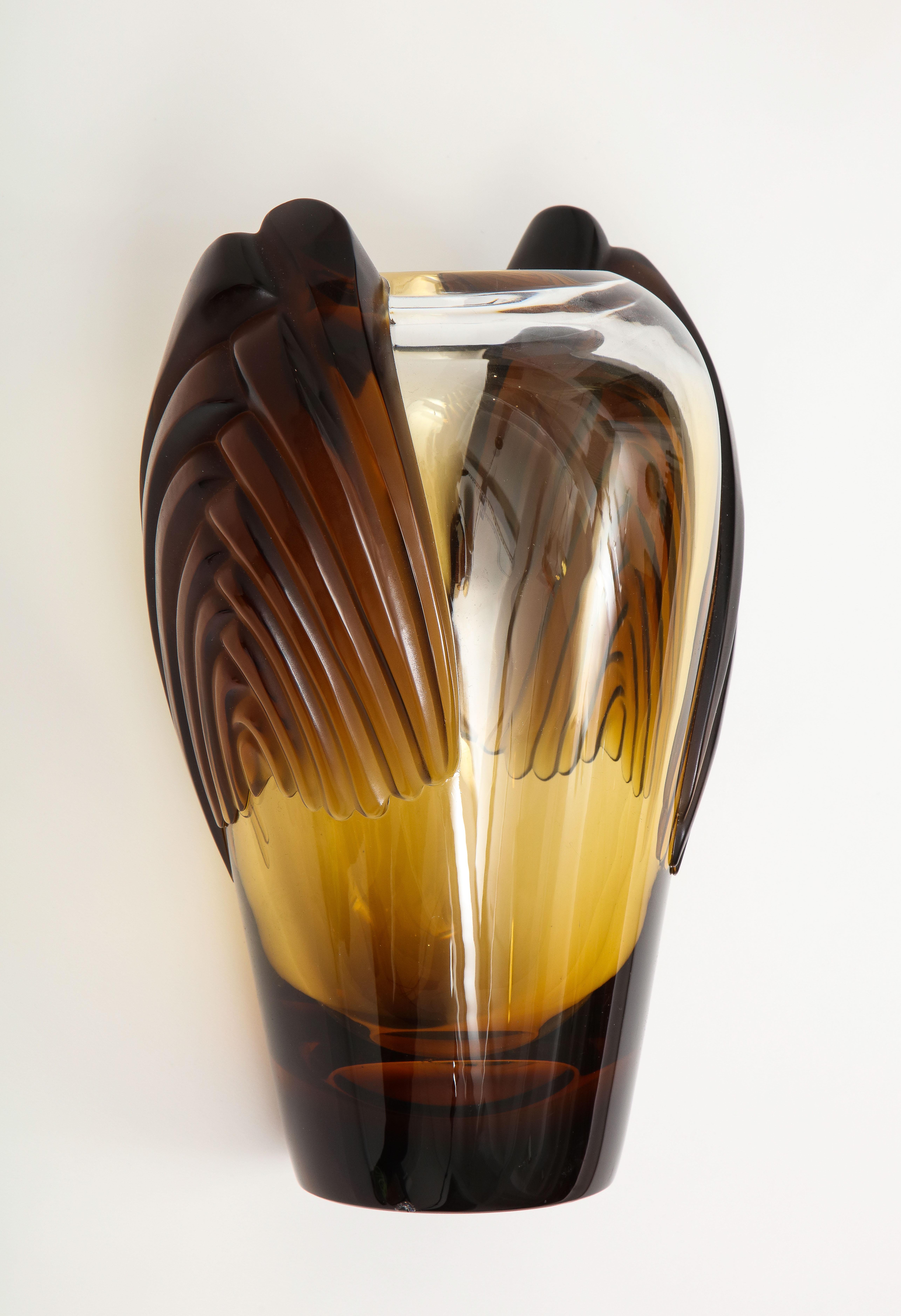 Vase « Marrakech » en verre fumé de style Art Déco par Lalique en vente 7