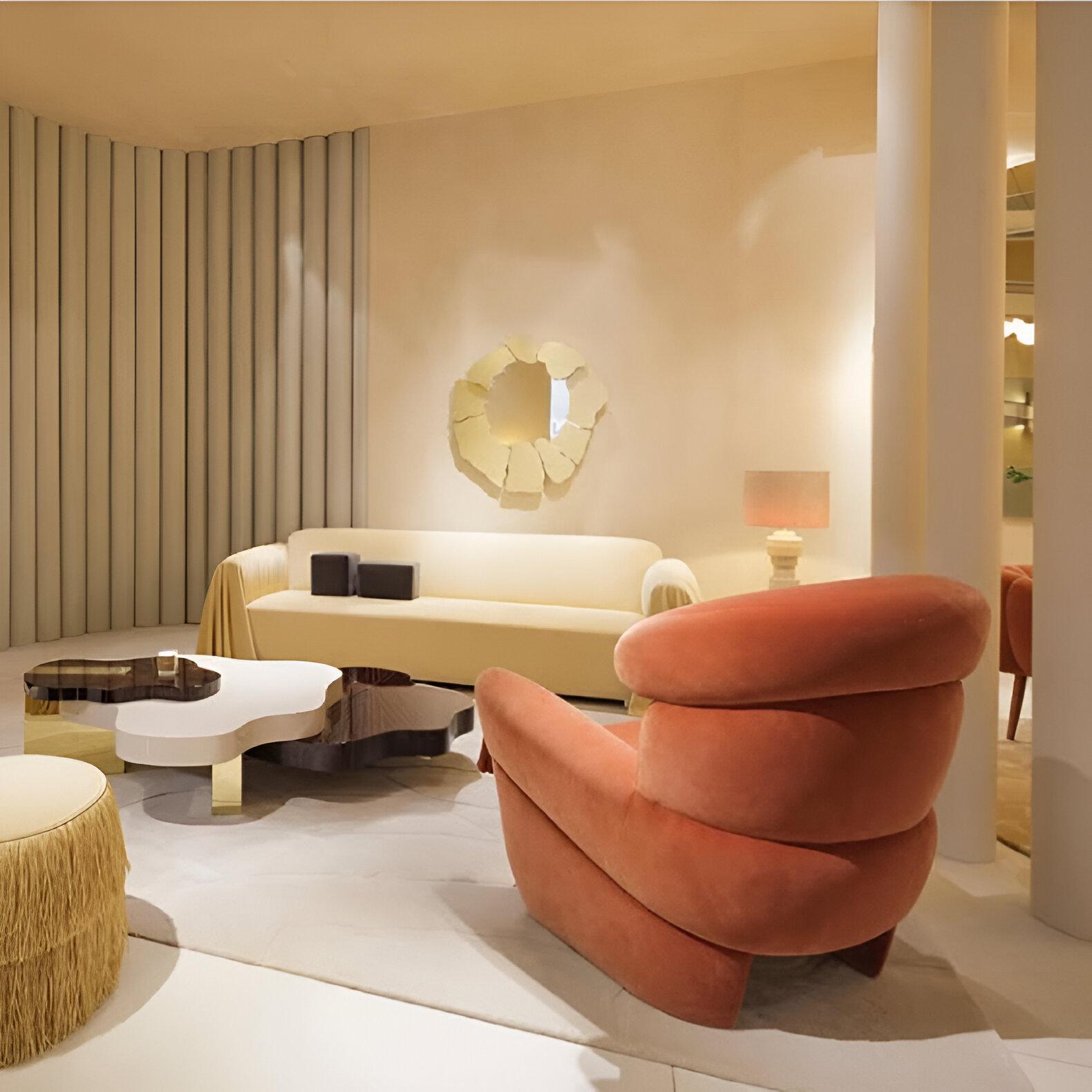 XXIe siècle et contemporain Canapé de style Art Déco recouvert de velours olive par Munna Design en vente