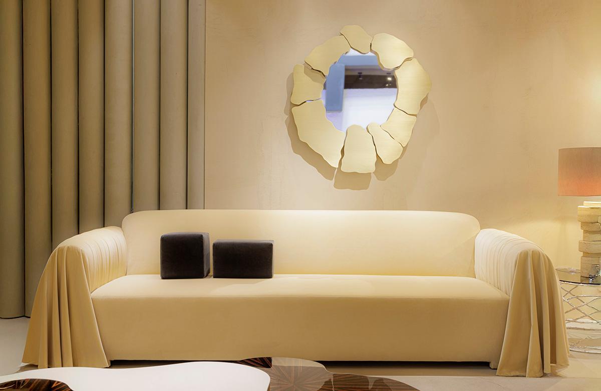 Canapé de style Art Déco recouvert de velours olive par Munna Design en vente 2