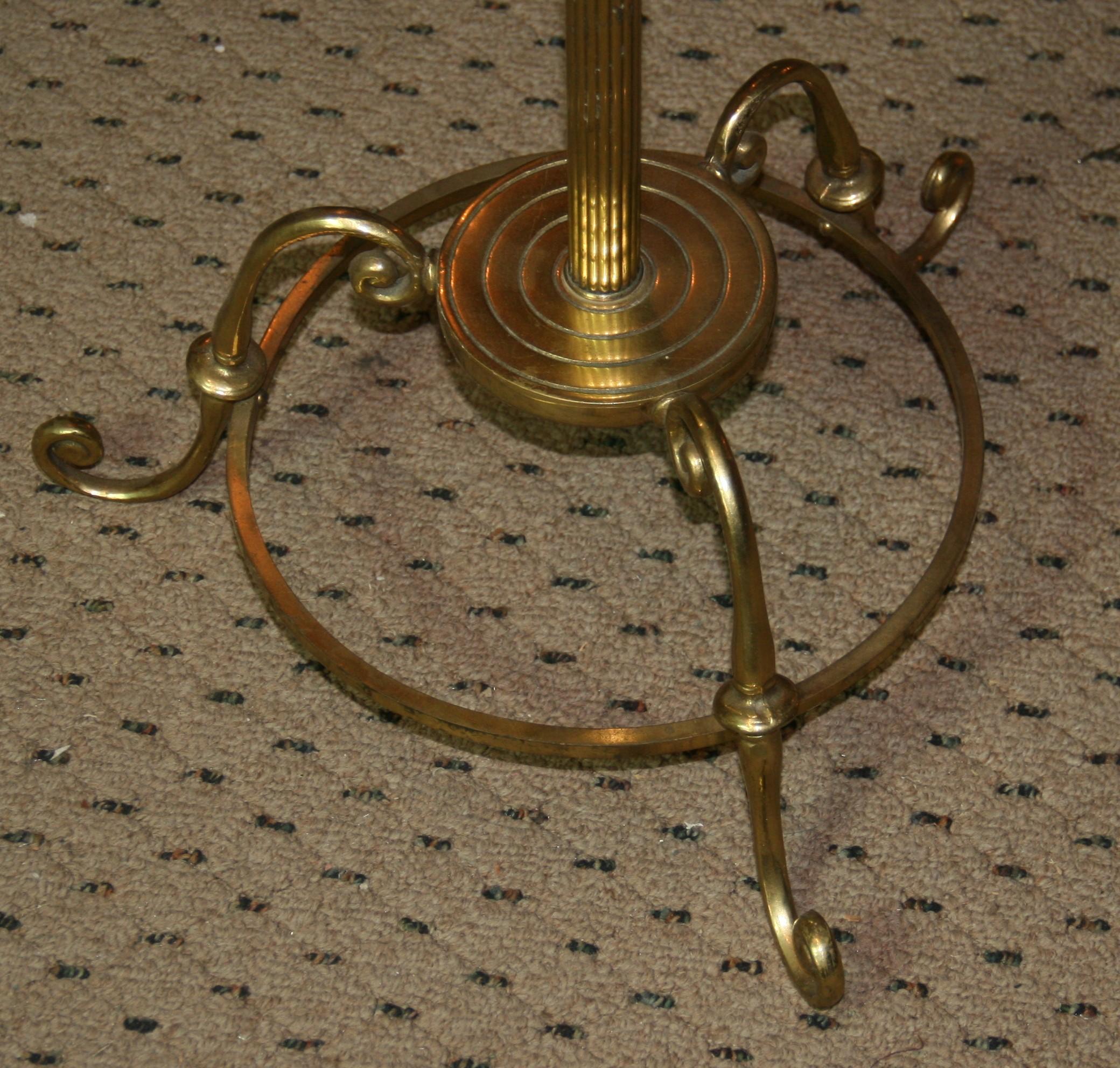 Art Deco Style Solid Brass Valet Stand 1960's For Sale 2