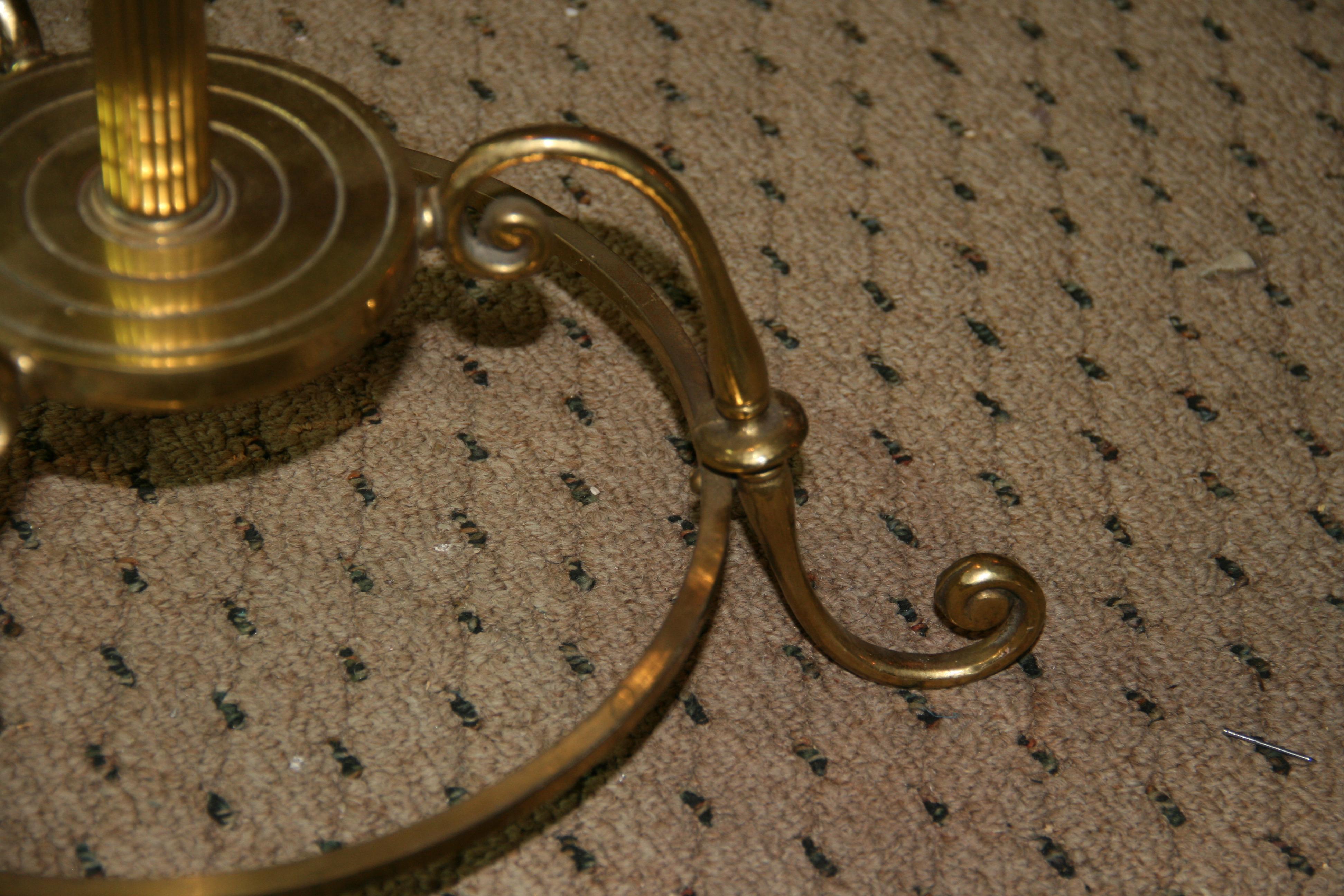 Art Deco Style Solid Brass Valet Stand 1960's For Sale 5