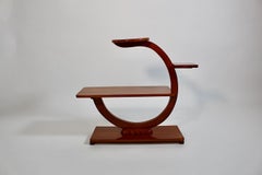 Art Deco Style Solid Cherry Flower Shelf Flower Stand 1970s Austria