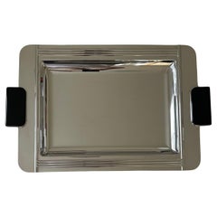 Art Deco Style Stainless Steel & Resin Barware Tray by Jean Couzon of France