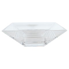 Art Deco Style Stepped Translucent Crystal Decorative Bowl by Tiffany & Co.