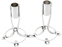 Portavelas vintage de plata de ley estilo Art Déco