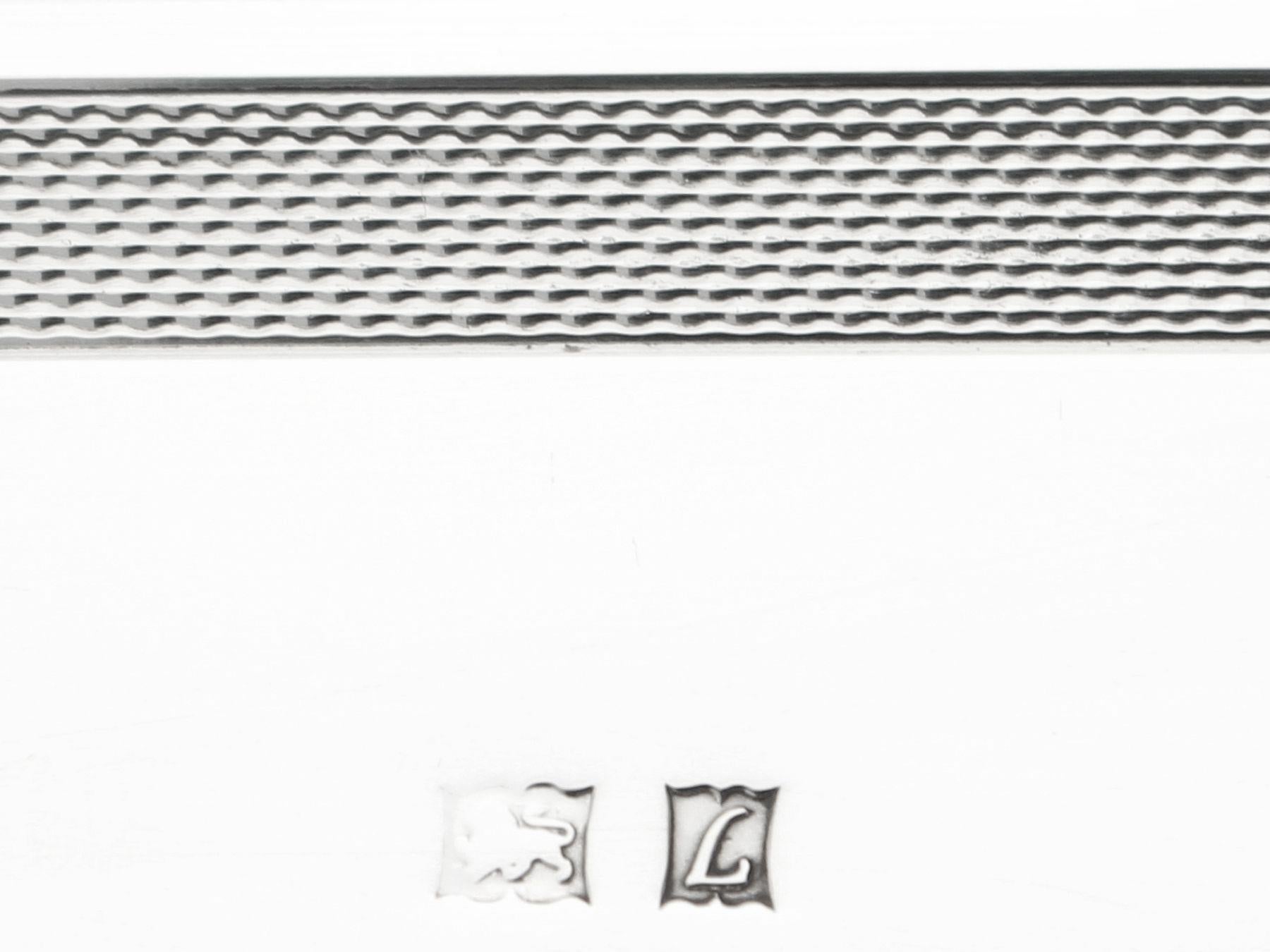 Mappin & Webb Ltd Art Deco Style Sterling Silver Cigarette Box For Sale 3