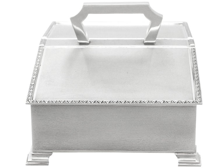 cooper webb smoking cigarette Mappin and Webb Ltd Art Deco Style Sterling Silver Cigarette Box For Sale  at 1stDibs
