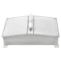 Art Deco Style Sterling Silver Cigarette Box by Mappin & Webb Ltd