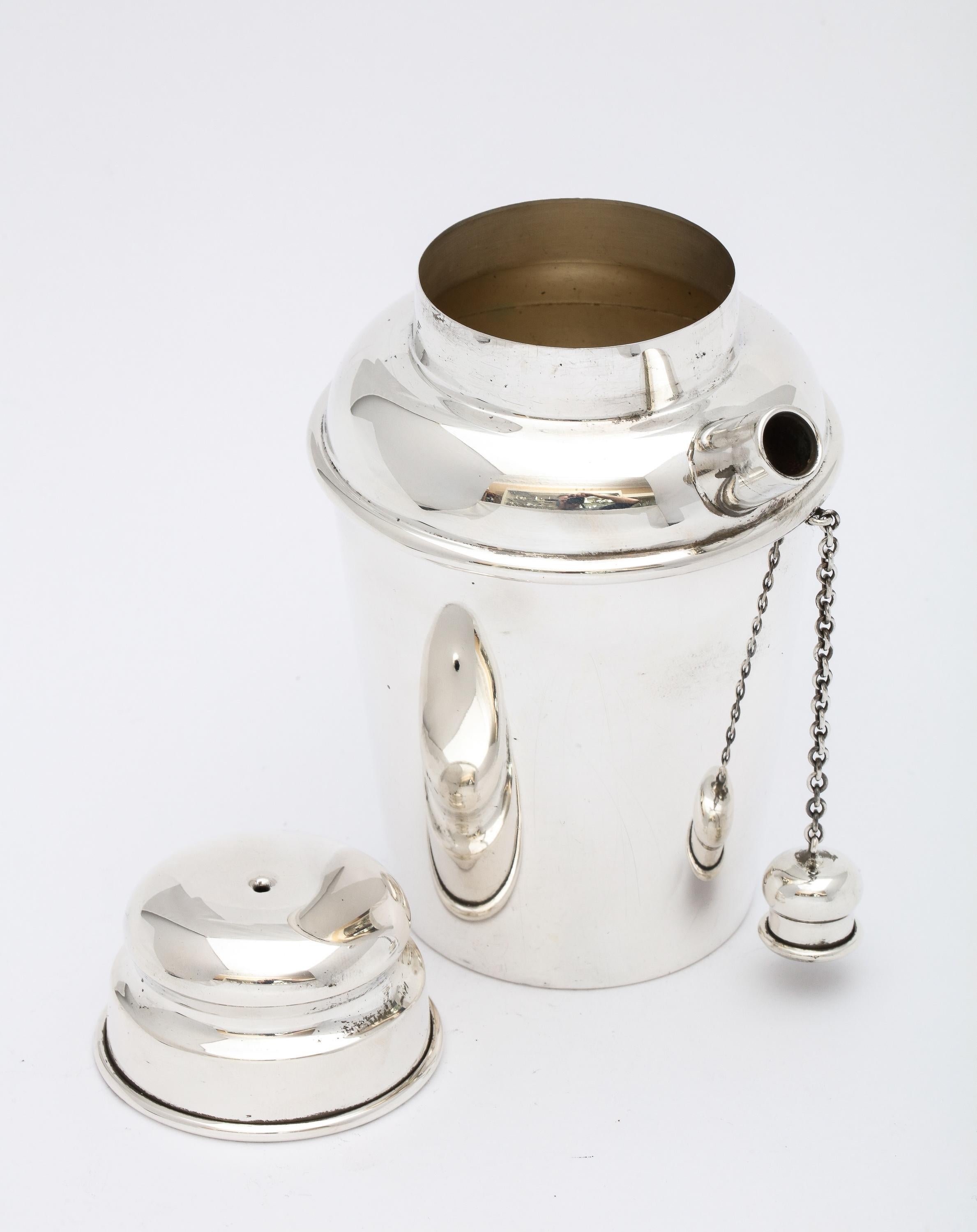 Art Deco Style Sterling Silver Cocktail Shaker 6