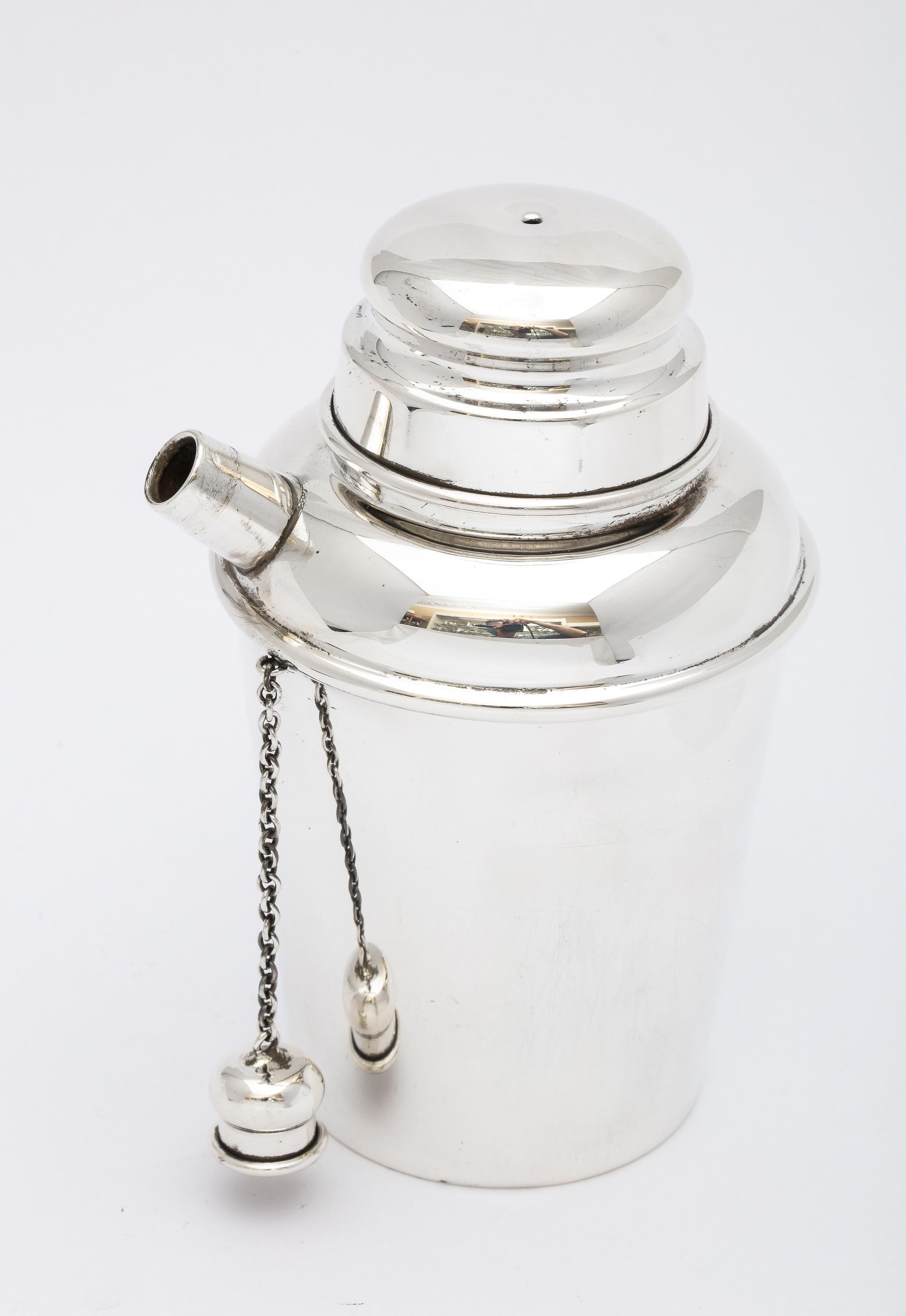 Art Deco Style Sterling Silver Cocktail Shaker 4