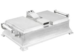 Art Deco Style Sterling Silver Gentleman’s Smoking Compendium
