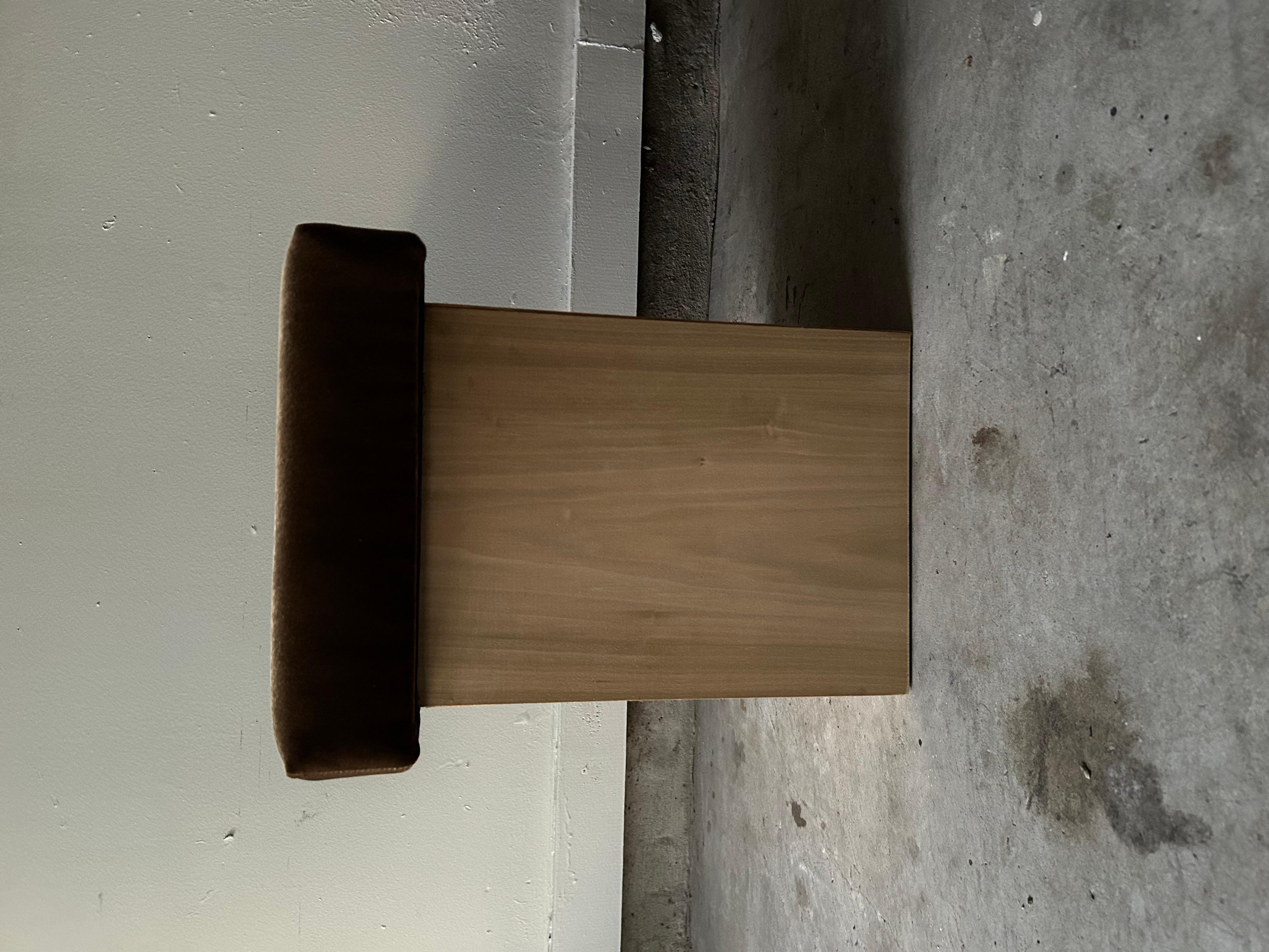 North American Art Deco Style Stool (Natural Finish) For Sale