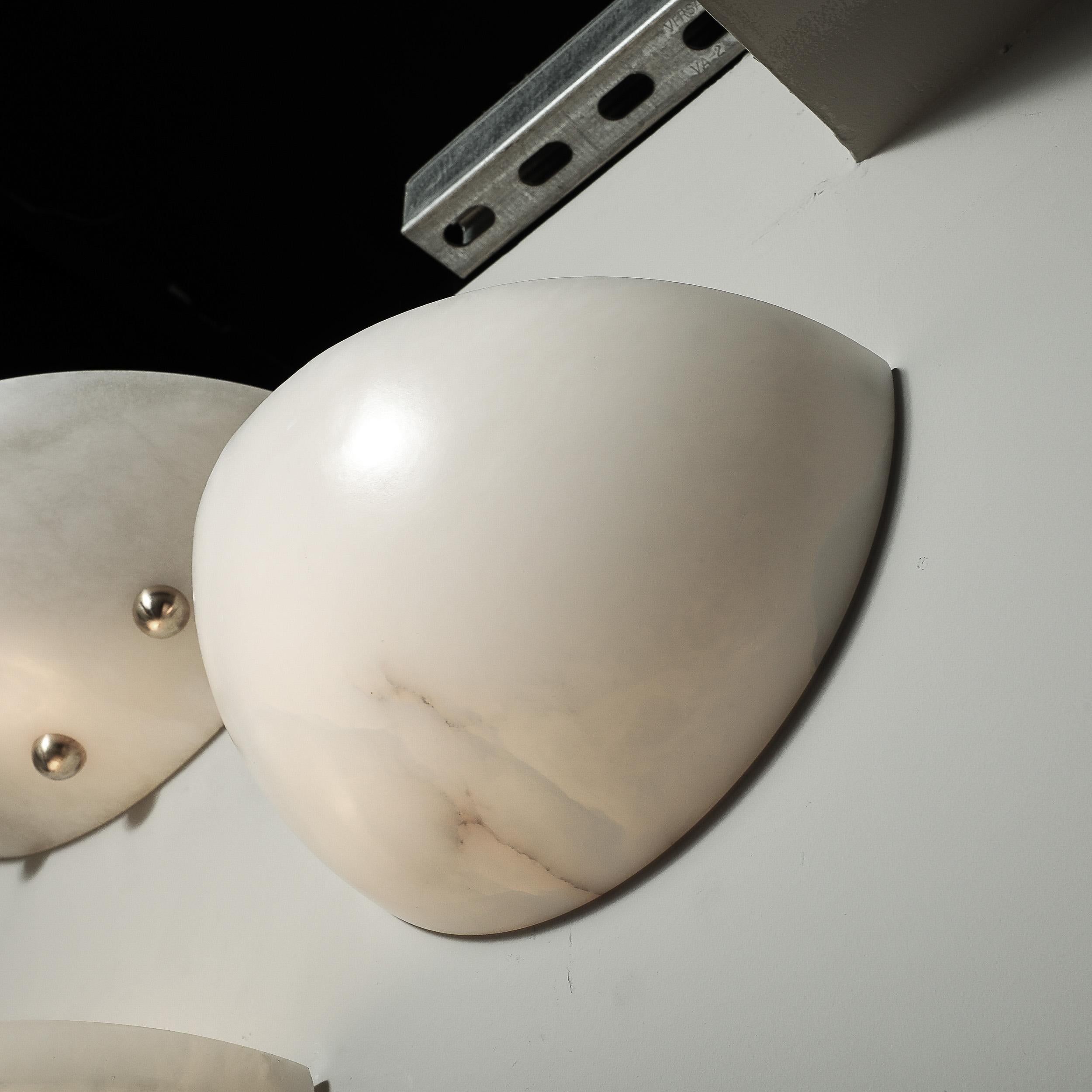 Lámpara de Alabastro Estilo Art Decó Streamline en venta 1
