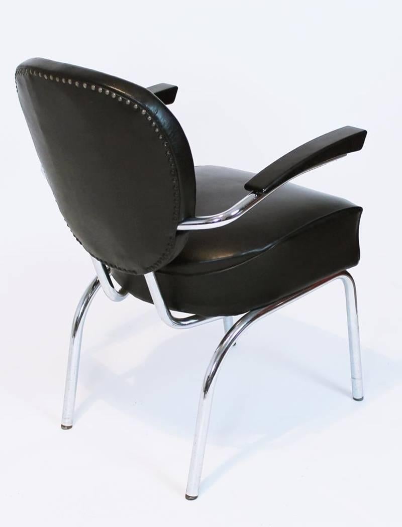 Art Deco Stil Streamline Sessel von Röder Söhne Deutschland 1950s (Art déco)