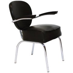 Art Deco Stil Streamline Sessel von Röder Söhne Deutschland 1950s