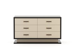 Sublime commode de style Art Déco en laque et laiton