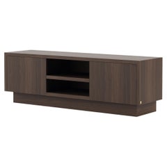 Art Deco style Sublime Tv Cabinet made with walnut and lacquer, Handmade