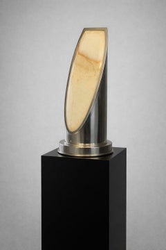 Art Deco Style Table Lamp 1970s, Onyx Marble Lamp
