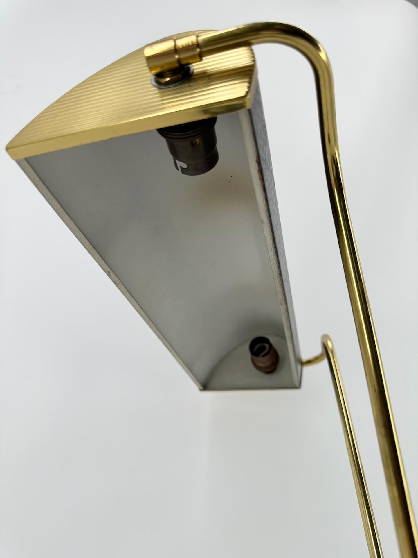 Art Deco Style Table Lamp by JUMO in Black And Brass Finish France Circa 1950 7