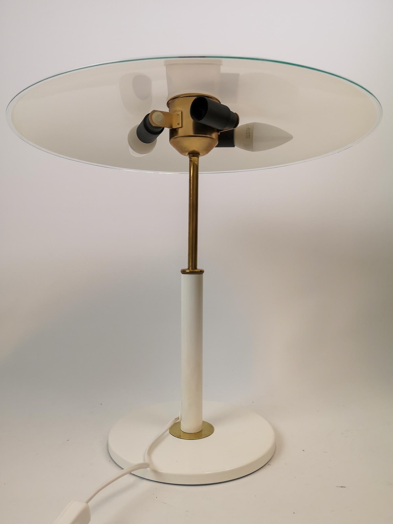 Steel Art Deco Style Table Lamp Ikea Sweden 1980s