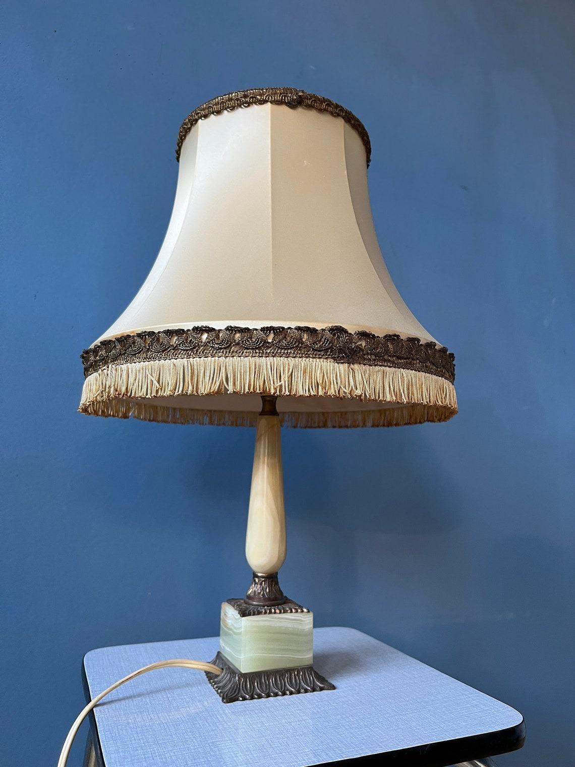 Art Deco Style Table Lamp with Marble Base, 1970s For Sale 2