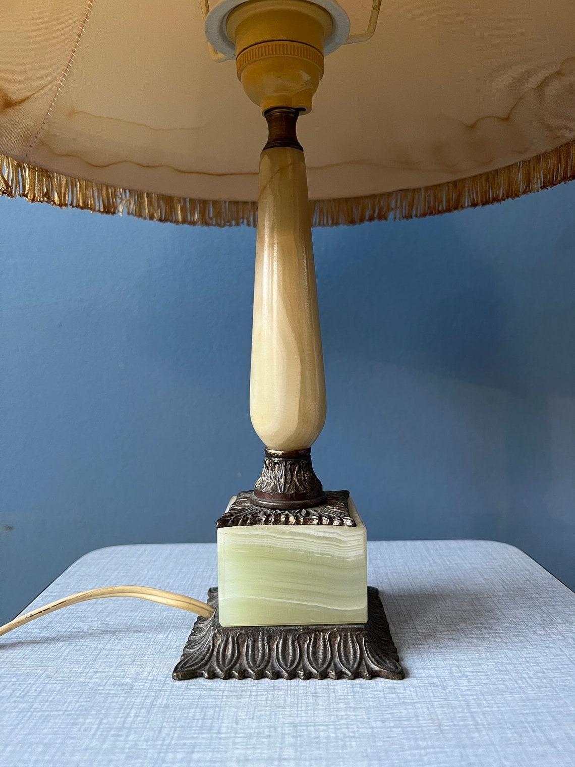 Art Deco Style Table Lamp with Marble Base, 1970s For Sale 3