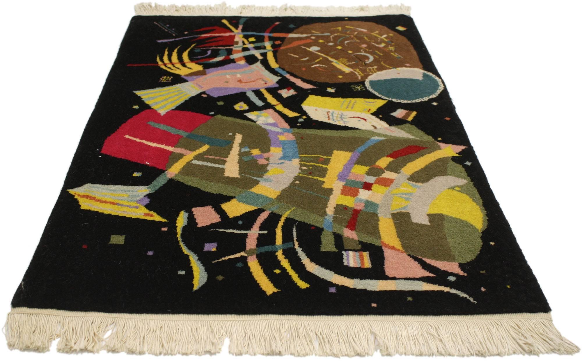 77093, Contemporary Abstract Tapestry Inspired by Wassily Kandinsky's 