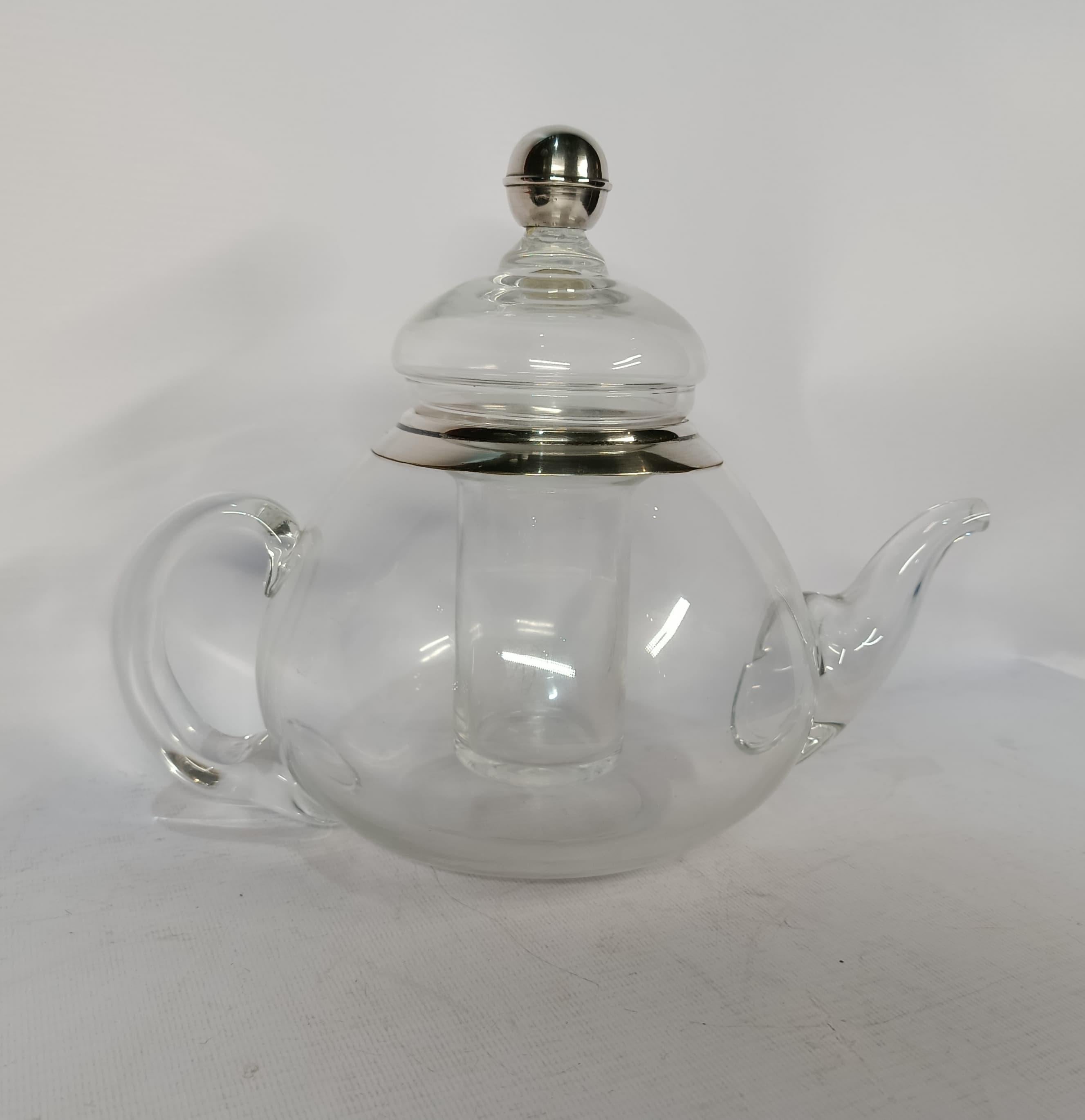 Allemand Théière de style Art déco avec infuseur, Allemagne vers 1950 en vente
