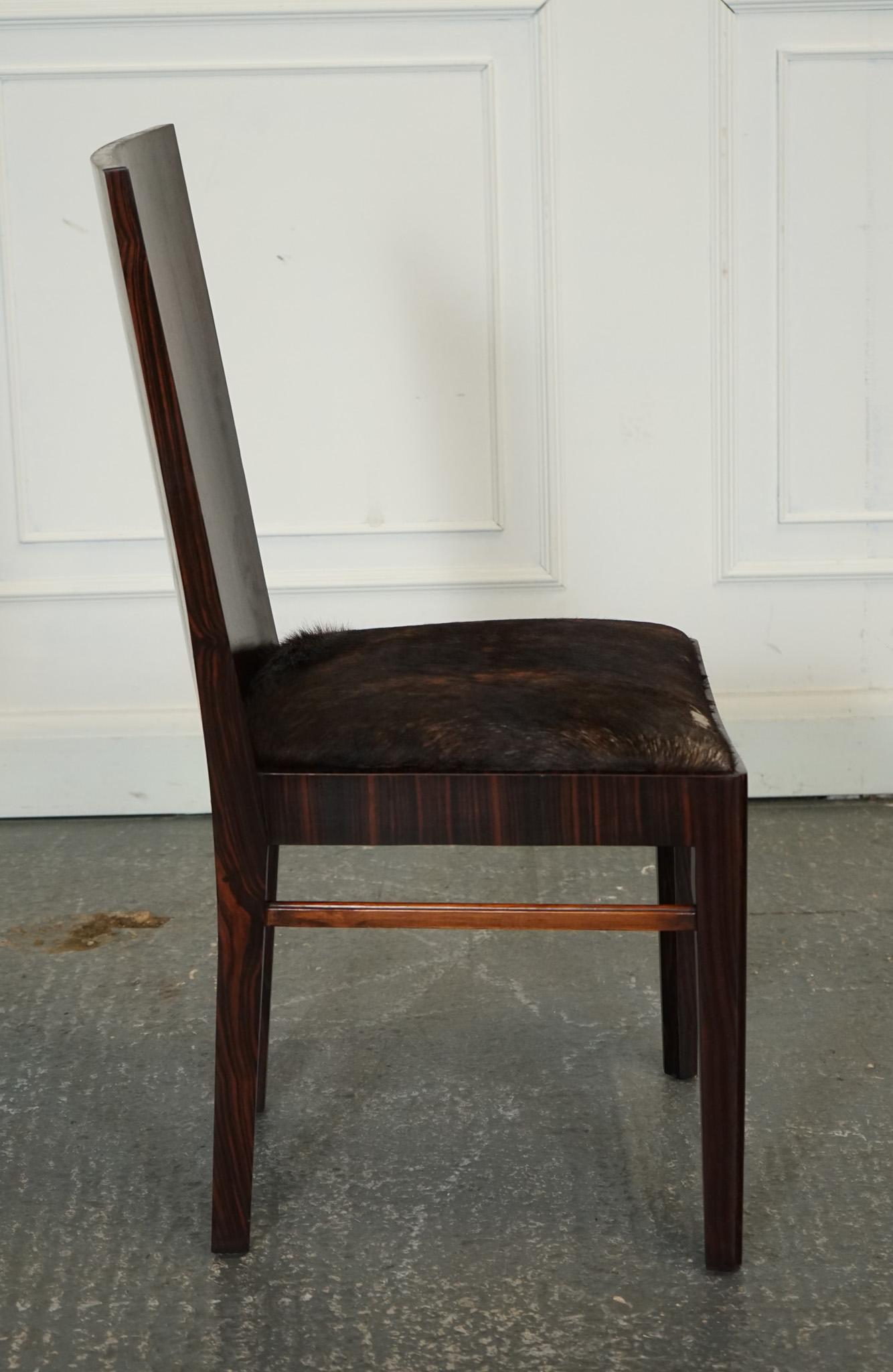 ART DECO Style THEODORE ALEXANDER OFFICE SIDE CHAIR MIT PONY HiDE SEAT im Angebot 1