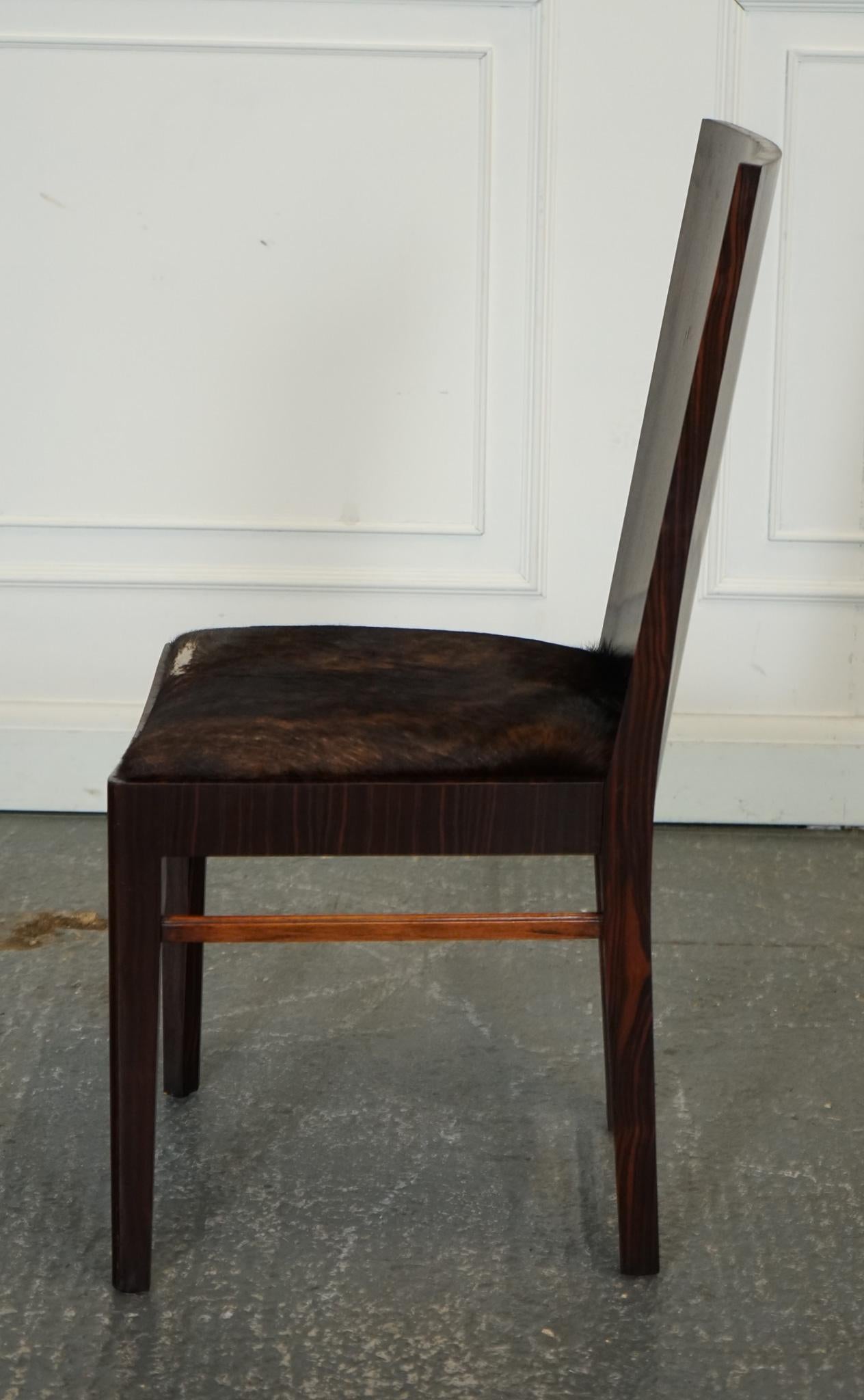 ART DECO Style THEODORE ALEXANDER OFFICE SIDE CHAIR MIT PONY HiDE SEAT im Angebot 2