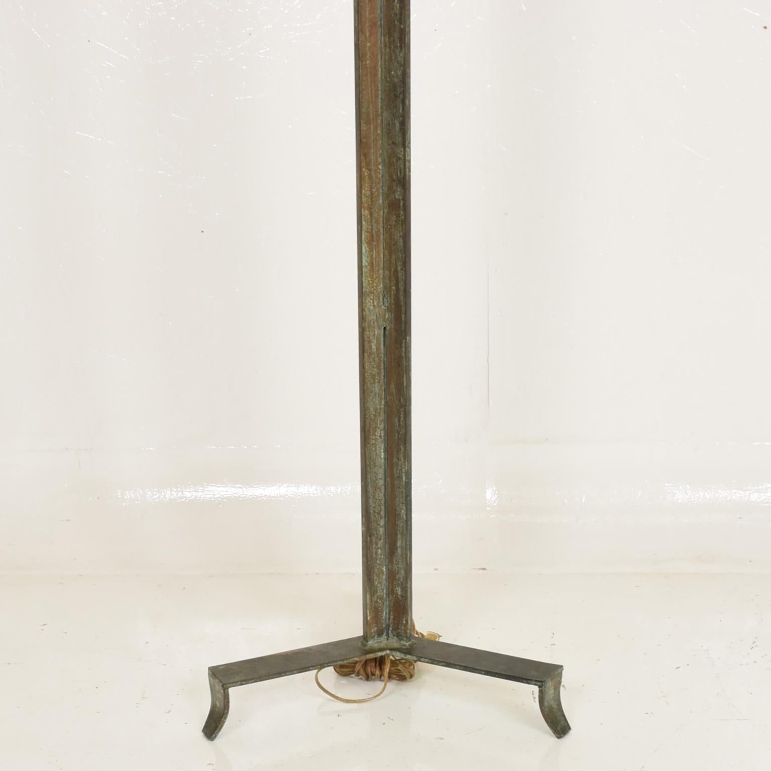 Mid-20th Century Art Deco Style Tripod Floor Lamp in Faux Bronze Finish