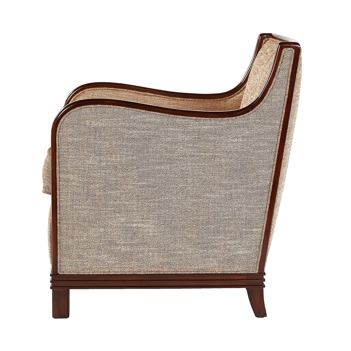 Art Deco Style Upholstering Armchair (Art déco) im Angebot