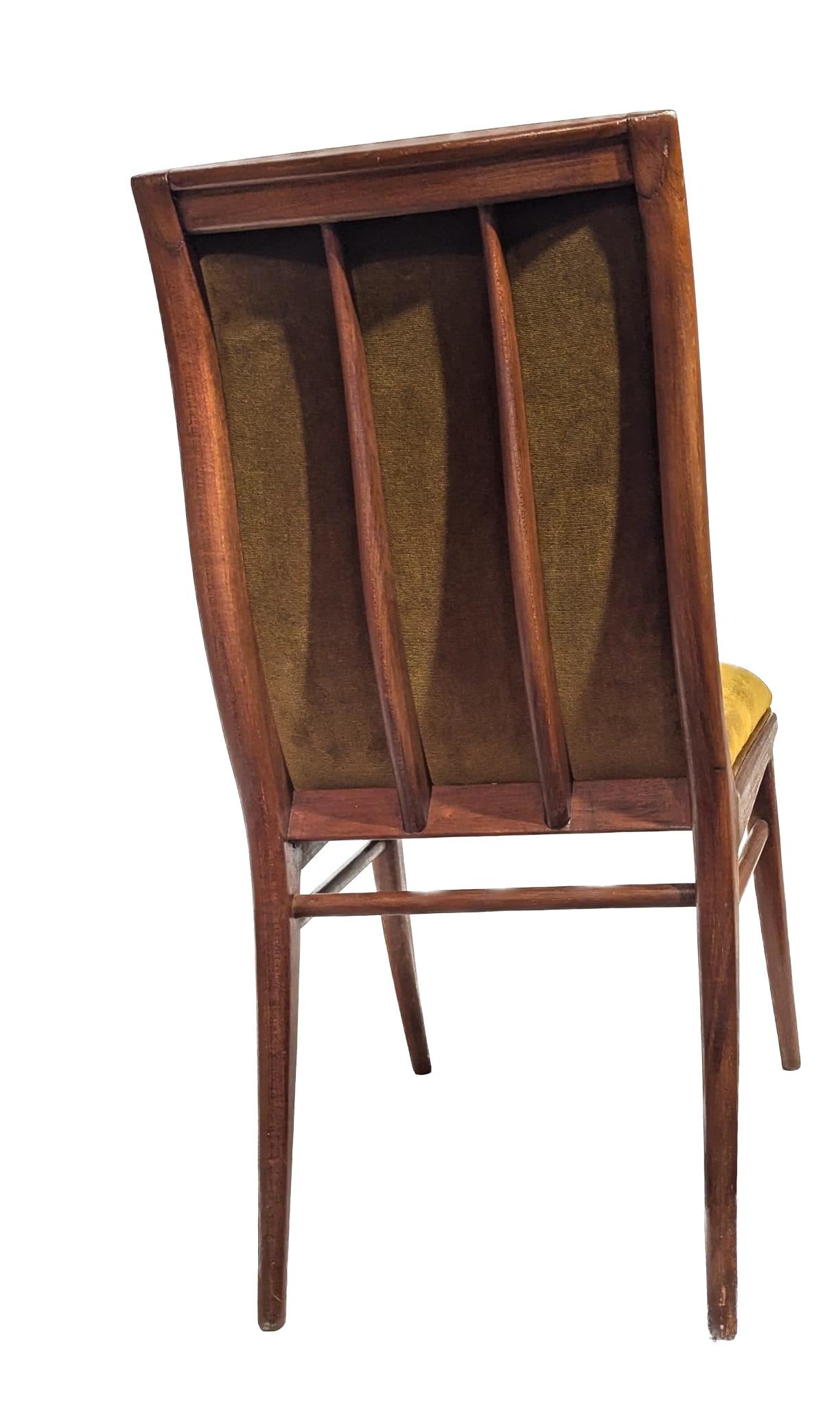 Art Deco Style Upholstered Dining Chairs, Set of 6 In Good Condition For Sale In Miami, FL