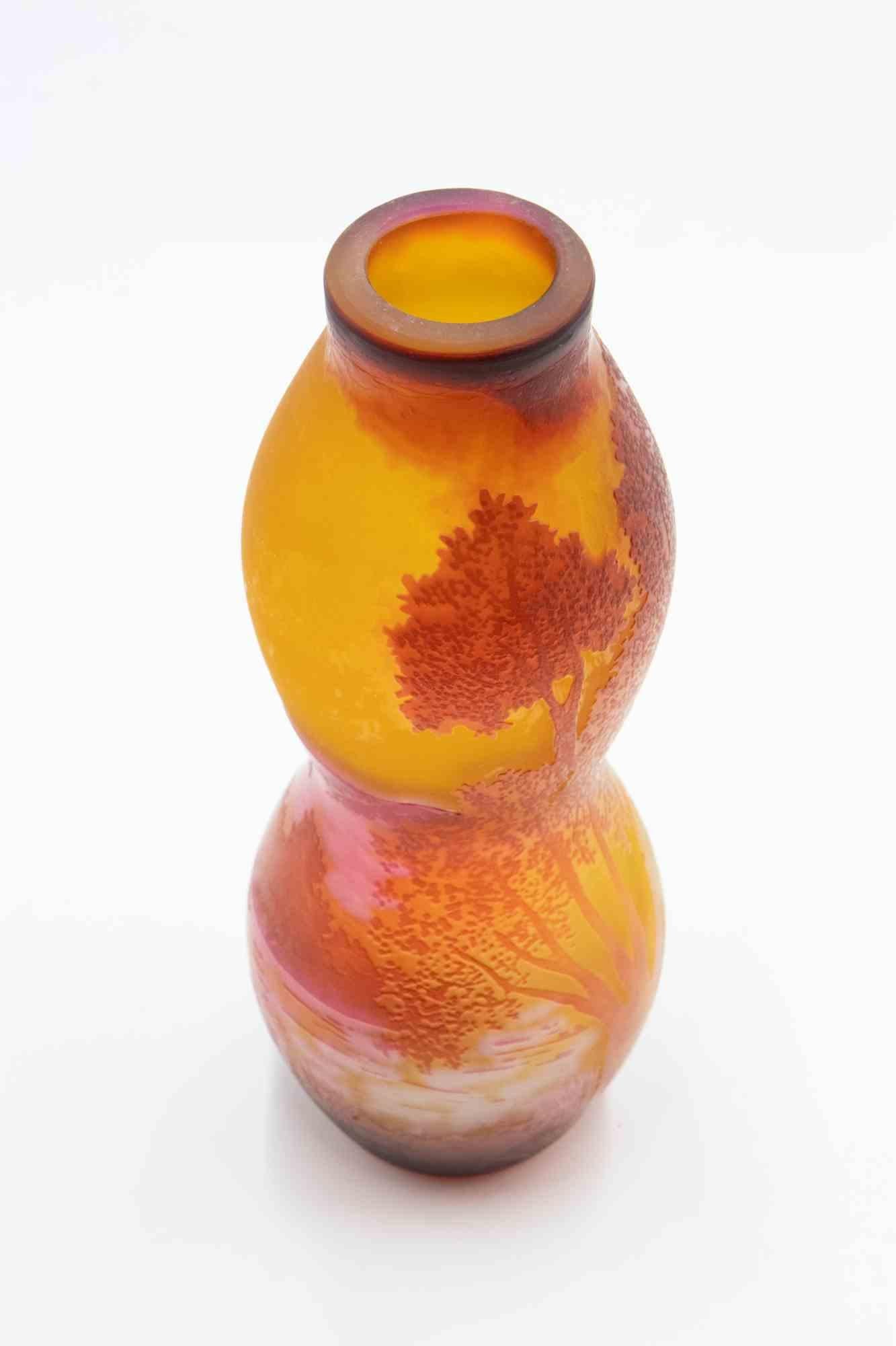 Estonien Vase de style Art Déco - Reproduction d'après Emile Gallé, Italie, années 1980 en vente