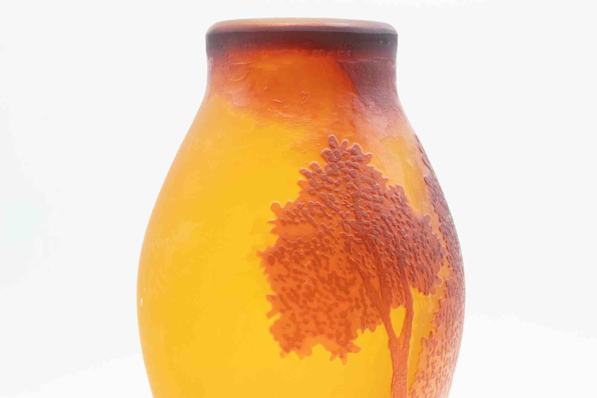 Vase de style Art Déco - Reproduction d'après Emile Gallé, Italie, années 1980 Bon état - En vente à Roma, IT
