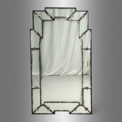Art déco-Stil, venezianische Wandspiegel, antikes und abgeschrägtes Glas, 21. Jahrhundert.
