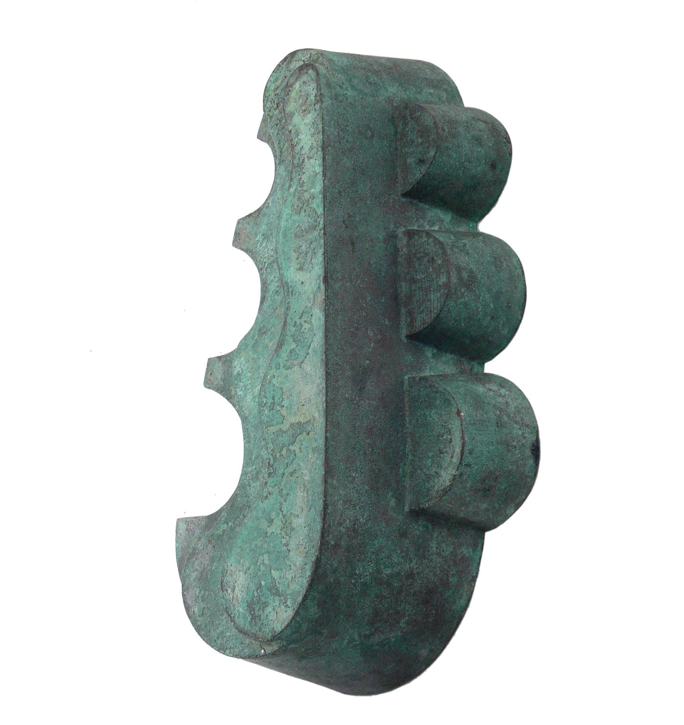 Art Deco Style Verdigris Bronze Sculpture, signed Casey Wright, American, circa 2007. Beautiful form with excellent verdigris patina. Heavy and well made.