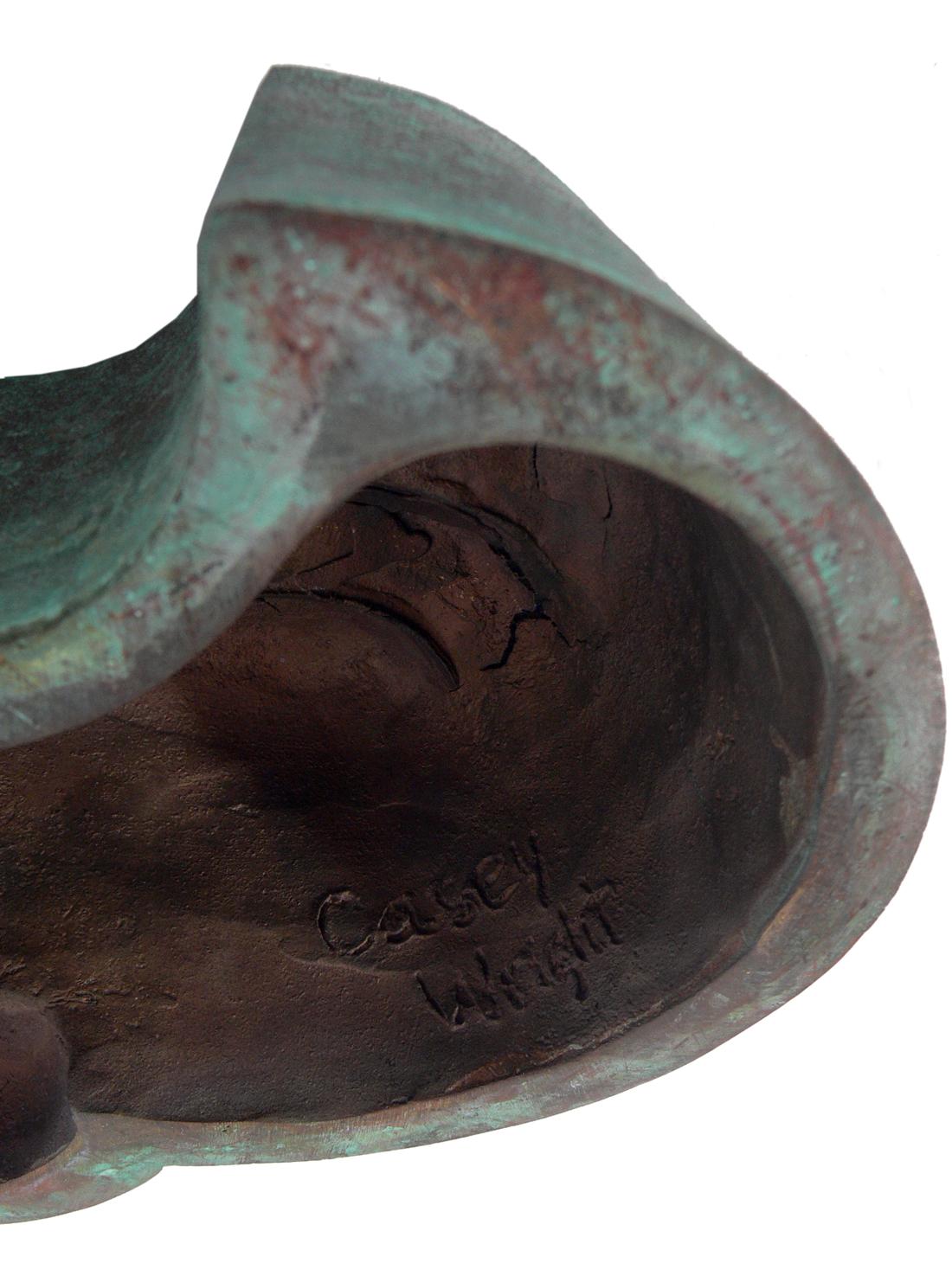 Verdigris-Bronze-Skulptur im Art déco-Stil im Zustand „Gut“ im Angebot in Atlanta, GA