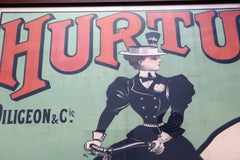 Art Deco Style Vintage Large Framed Hurtu Poster Stamped
