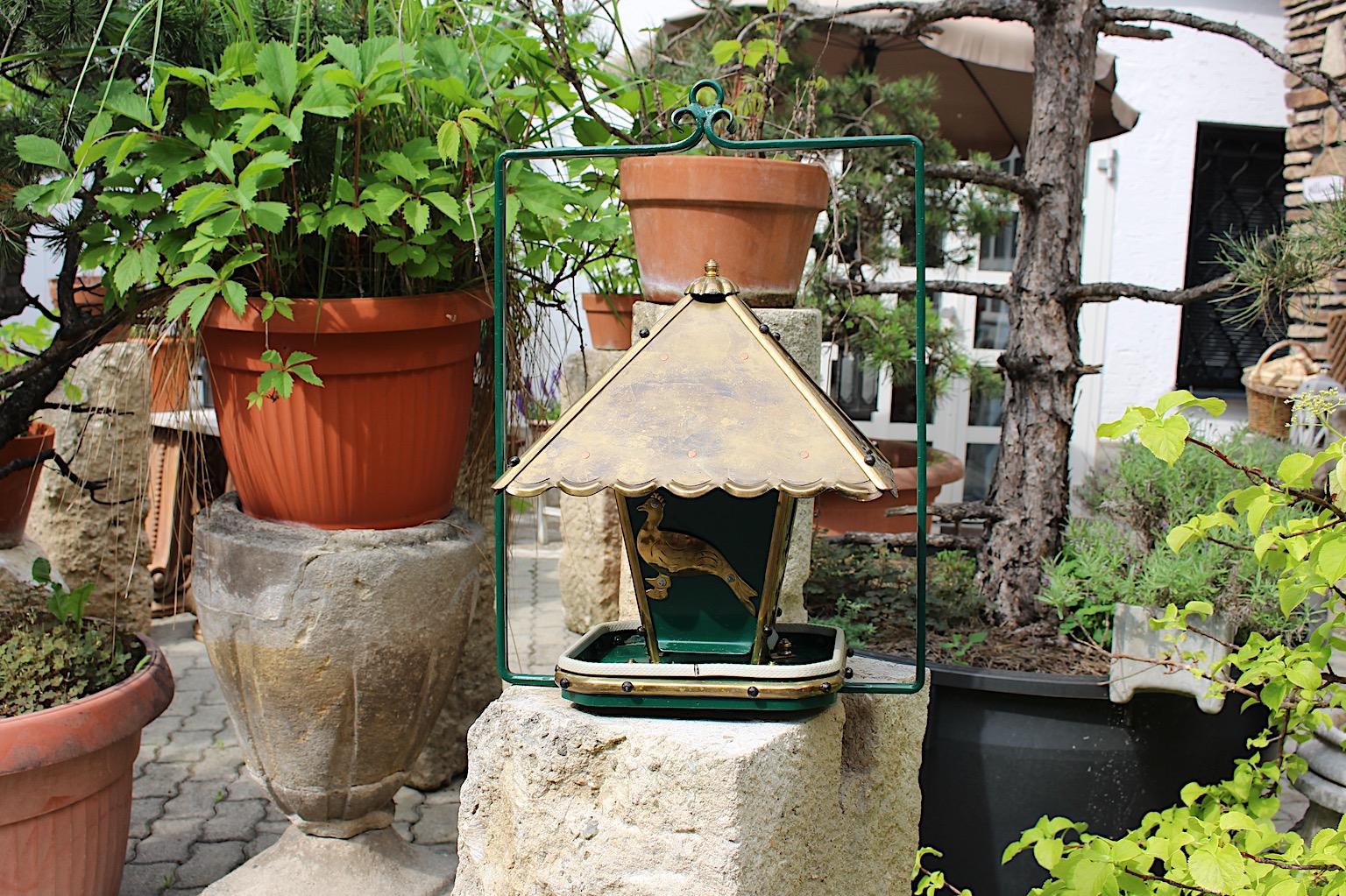 brass bird feeder