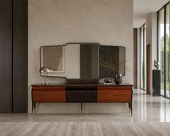 Credenza vintage in stile Art Déco di Osvaldo Borsani, anni '50