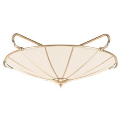 Art Deco Style Vinyl Flush Mount Ceiling Lamp, Germany 1950