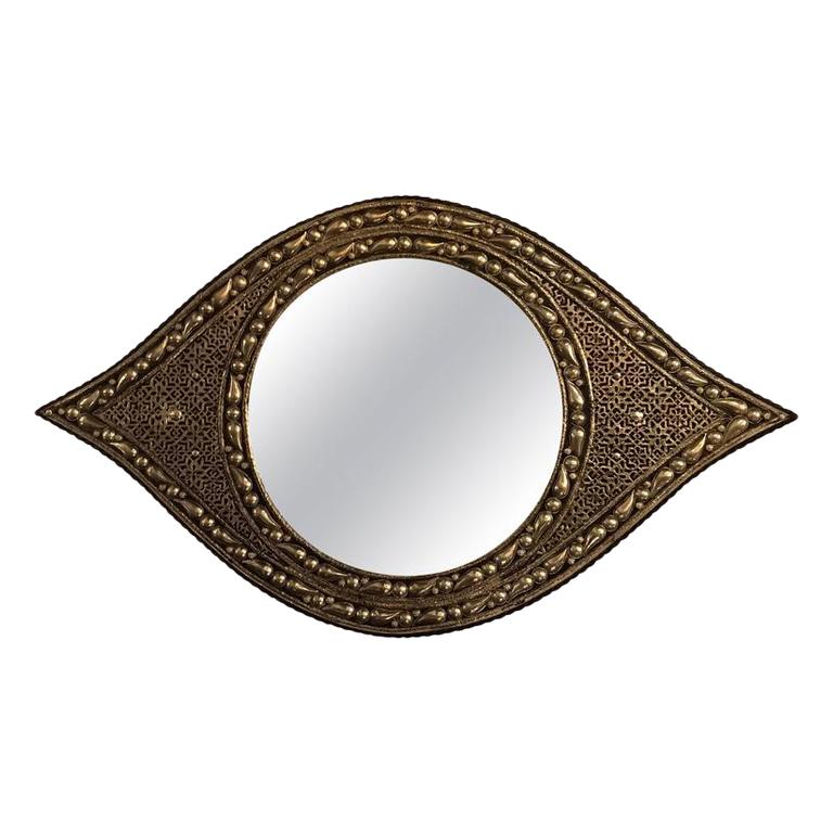 Art Deco Style Wall Mirror in Eye Ball Form