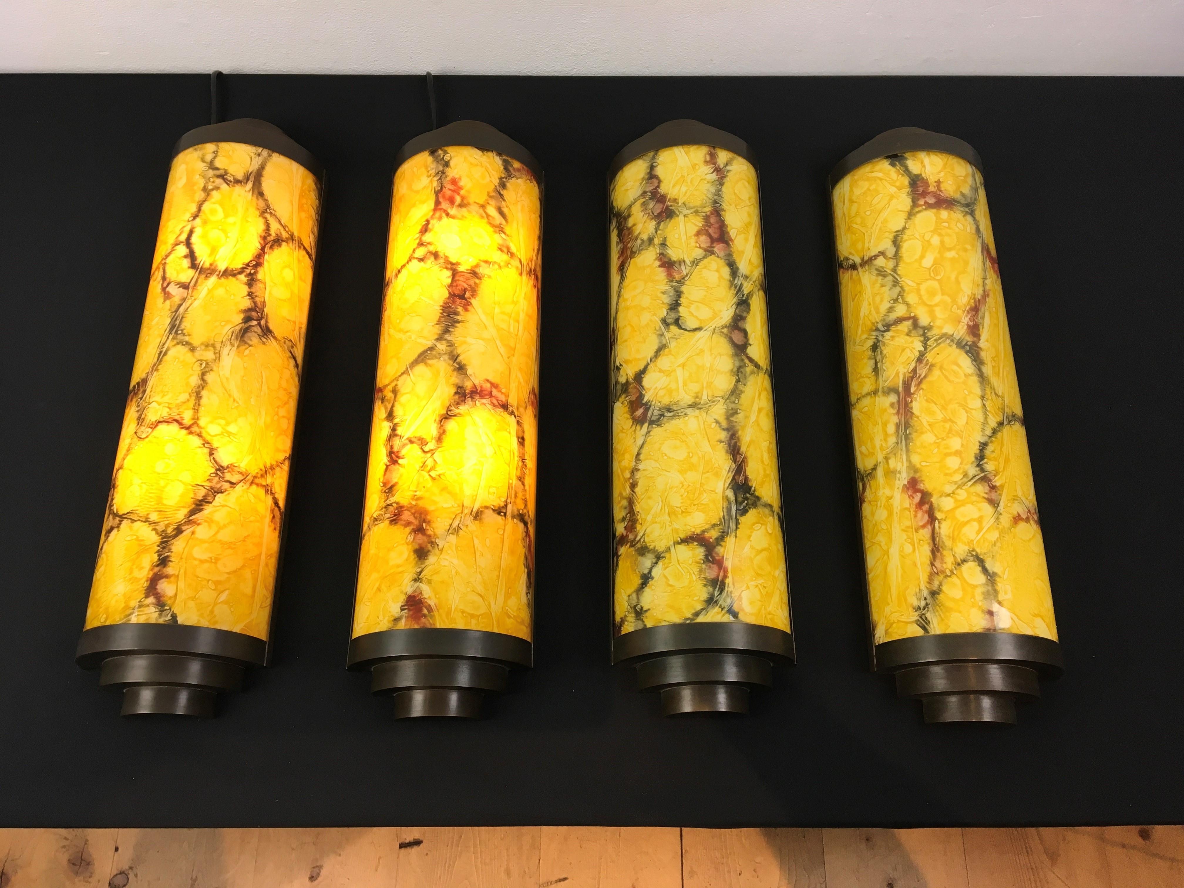 Art Deco Style Wall Scones, 4  Pieces Available For Sale 4