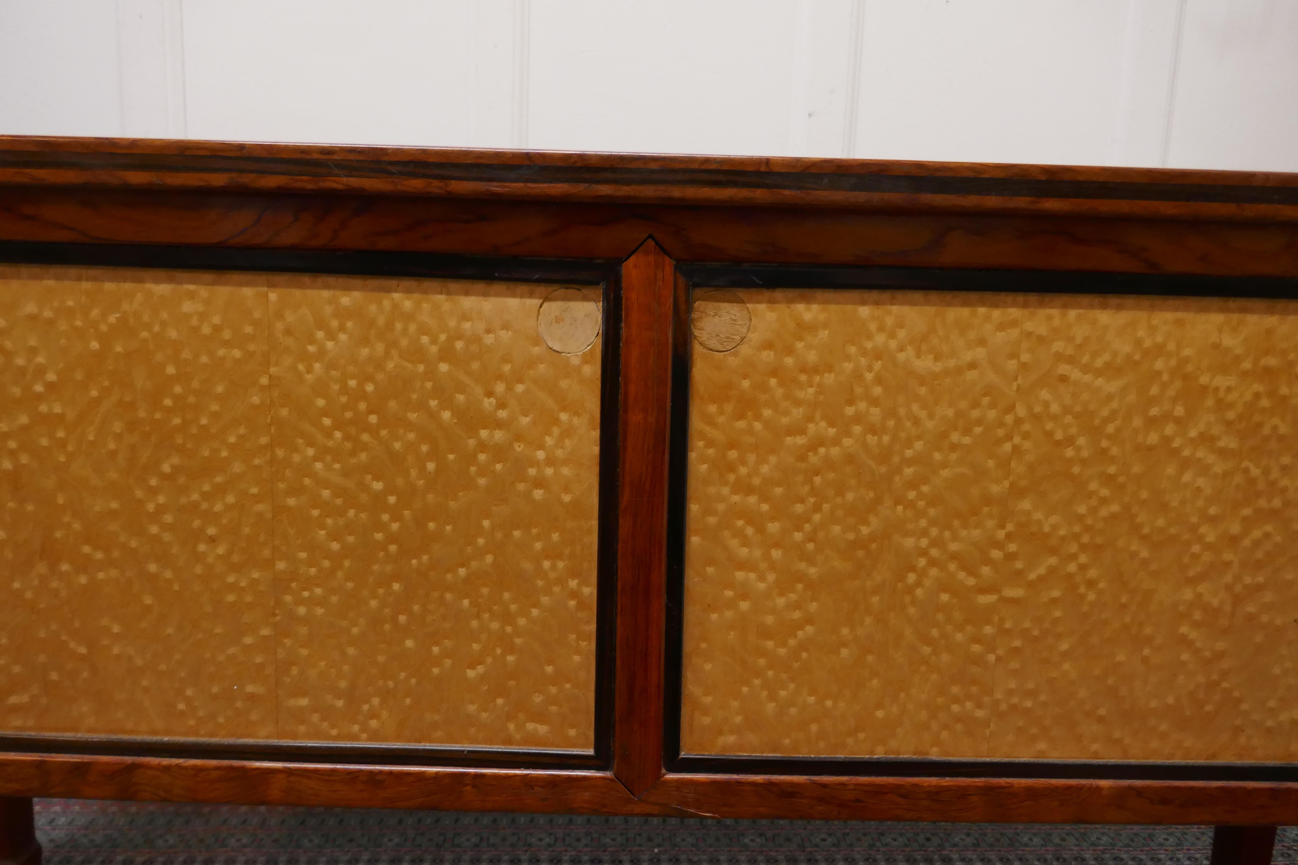 Art Deco Style Walnut and Maple Reception Desk For Sale 4