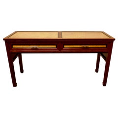 Art Deco Style Walnut and Maple Reception Desk