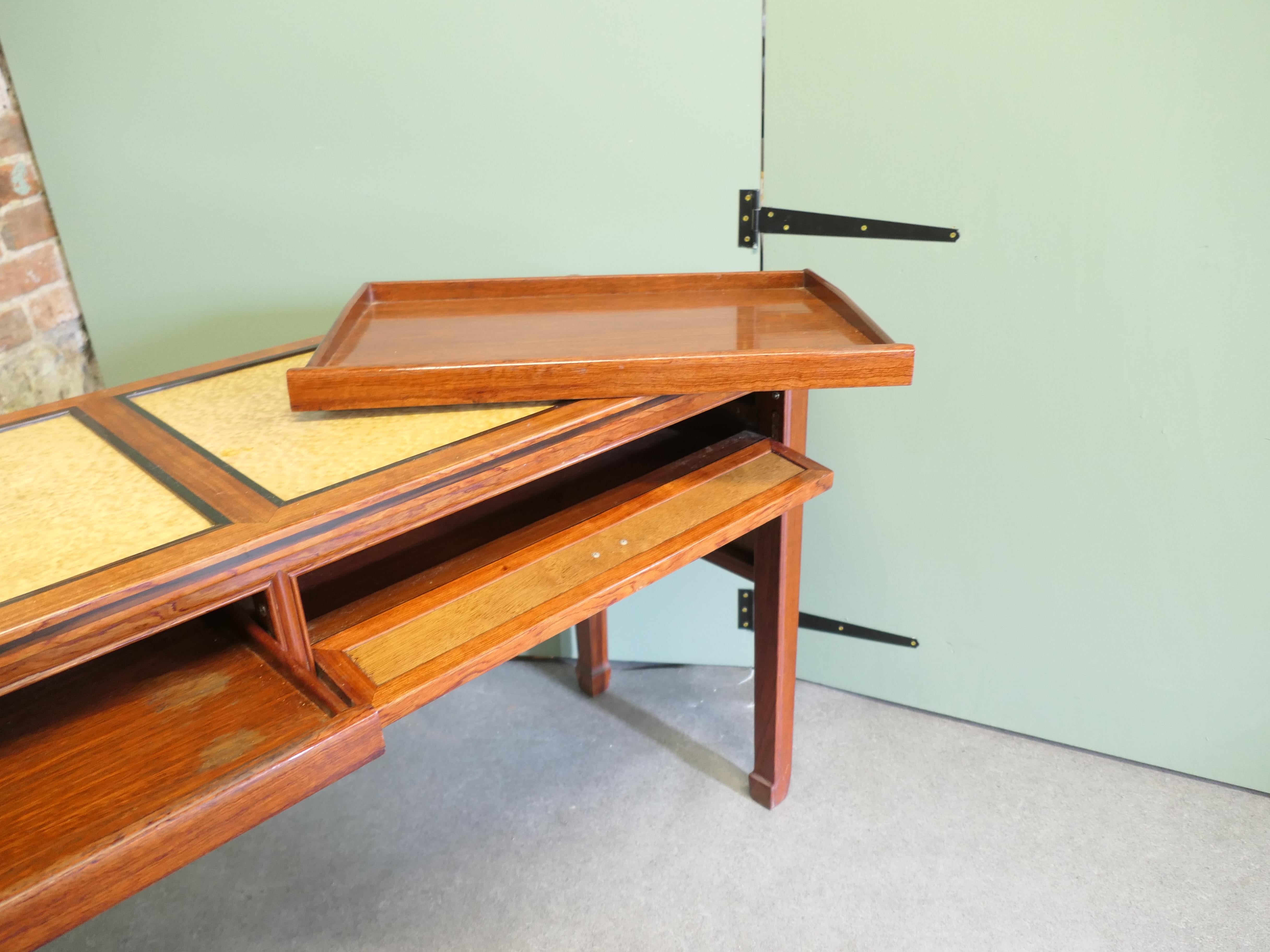 Art Deco Style Walnut and Maple Reception Desk This very stylish Art Deco desk 2