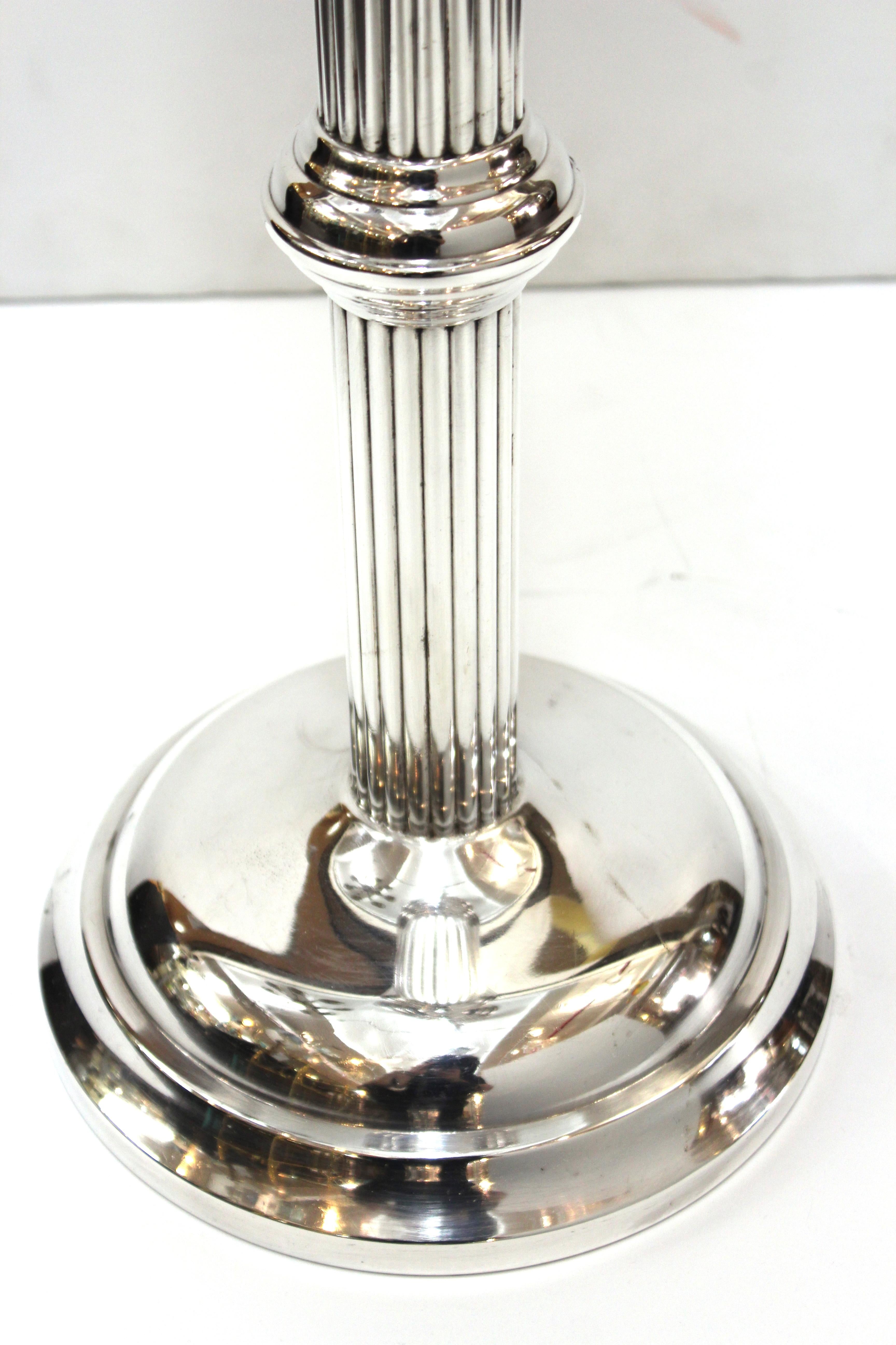 Mid-20th Century Art Deco Style WearBright Chrome Champagne Ice Bucket with Matching Stand